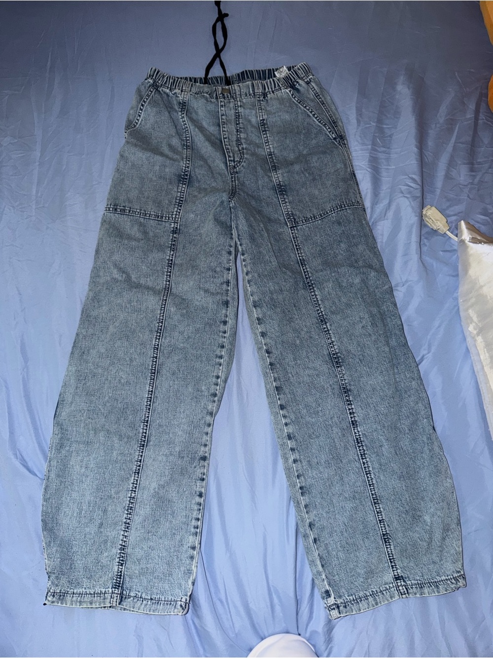Uniqlo Light Blue Wide-Leg Jeans